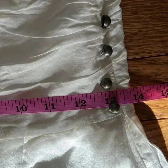 [42]Zarina White Embroidered Sleeveless Pull  Over Mid Dress with Side zipper - Picture 11 of 14